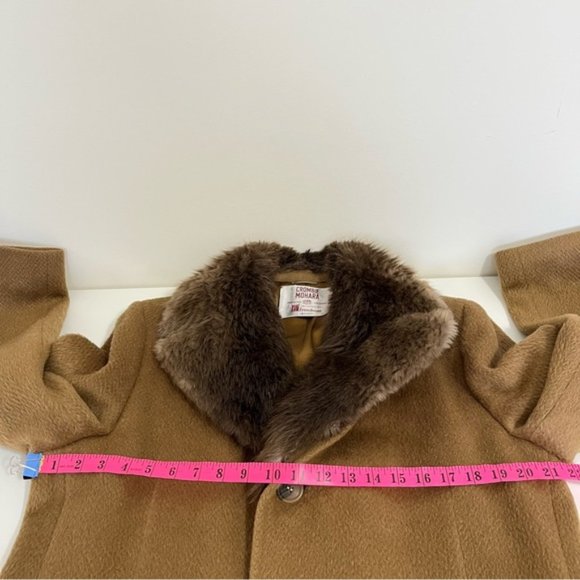 Vintage Crombie Mohara Wool Mohair Coat With Real Fur Collar - Picture 14 of 16